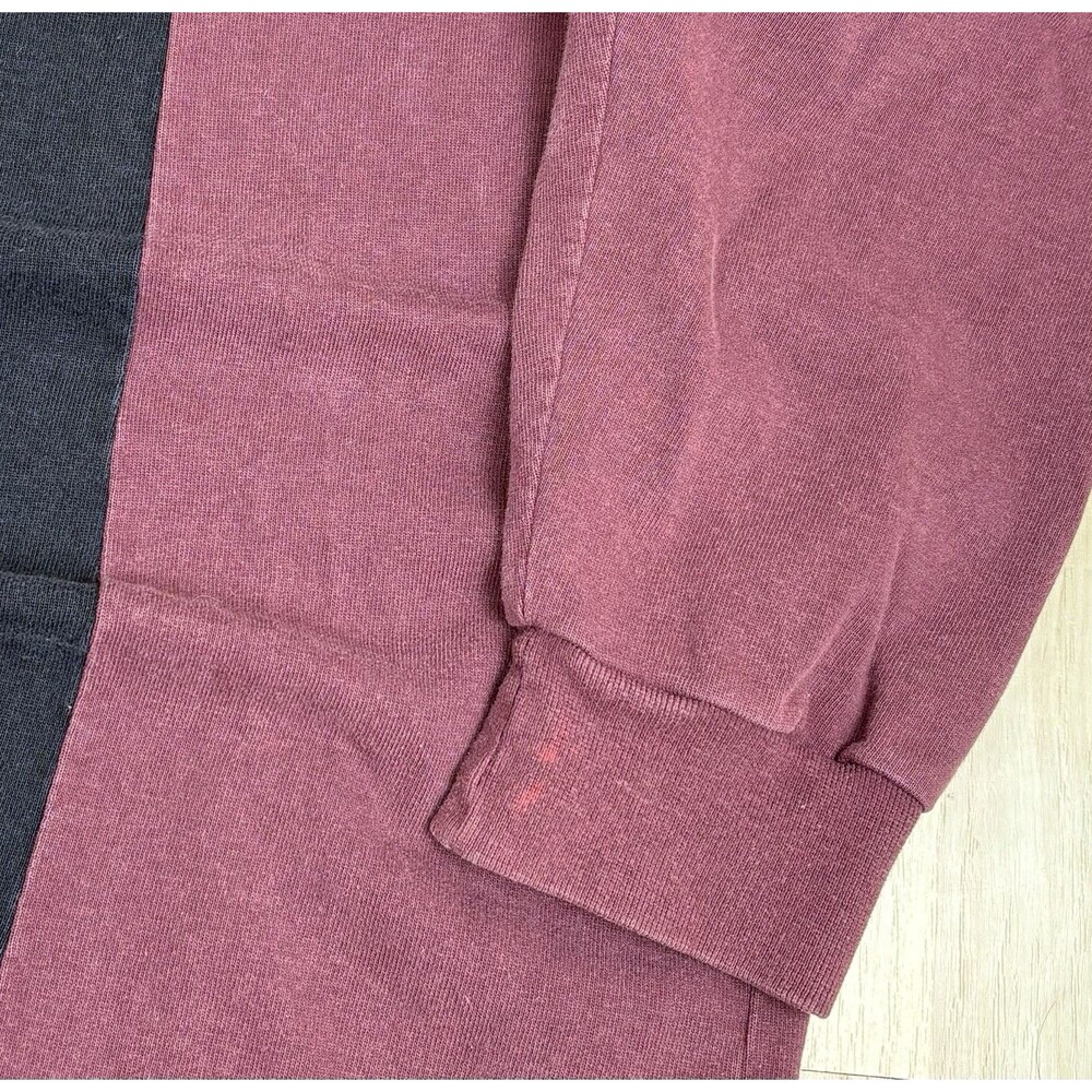 Vintage 90s Long Sleeve Polo Shirt / Color Block / Size Large - Picture 3 of 6